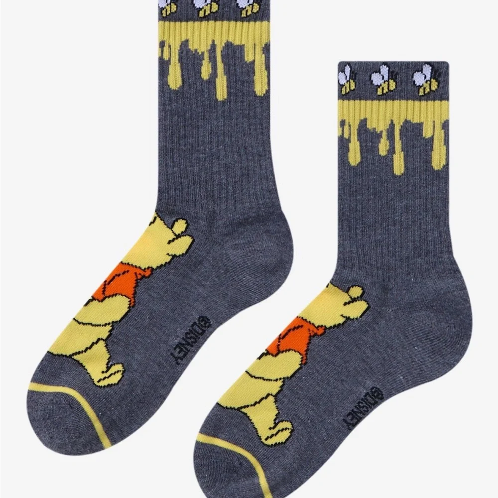 Disney Winnie The Pooh Honey Drip Crew Socks Hot Topic‎
